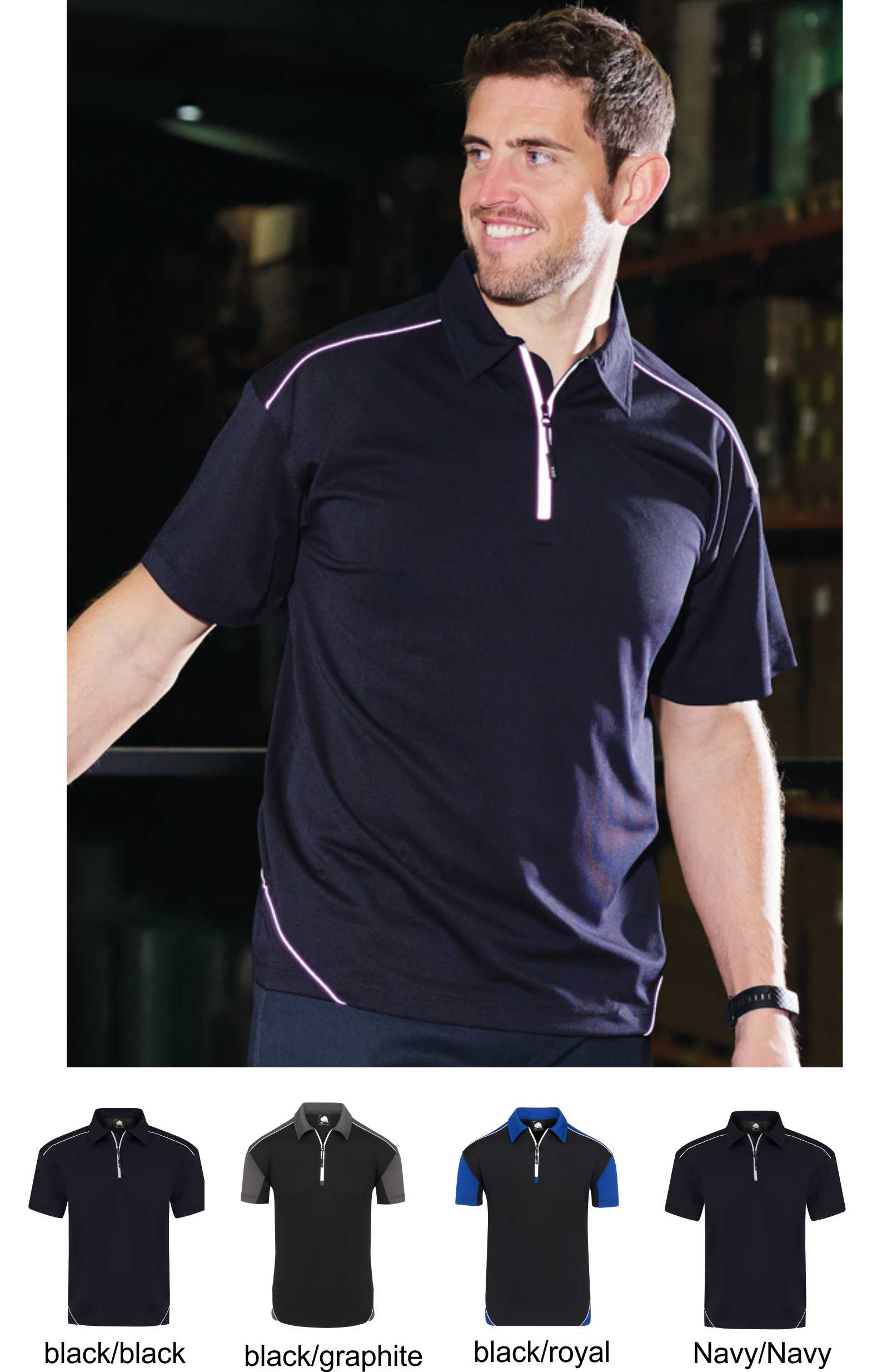 Orn 1183 Fireback Wicking Polyester Polo Shirt  Orn 1183 Fireback Wicking Polyester Polo Shirt